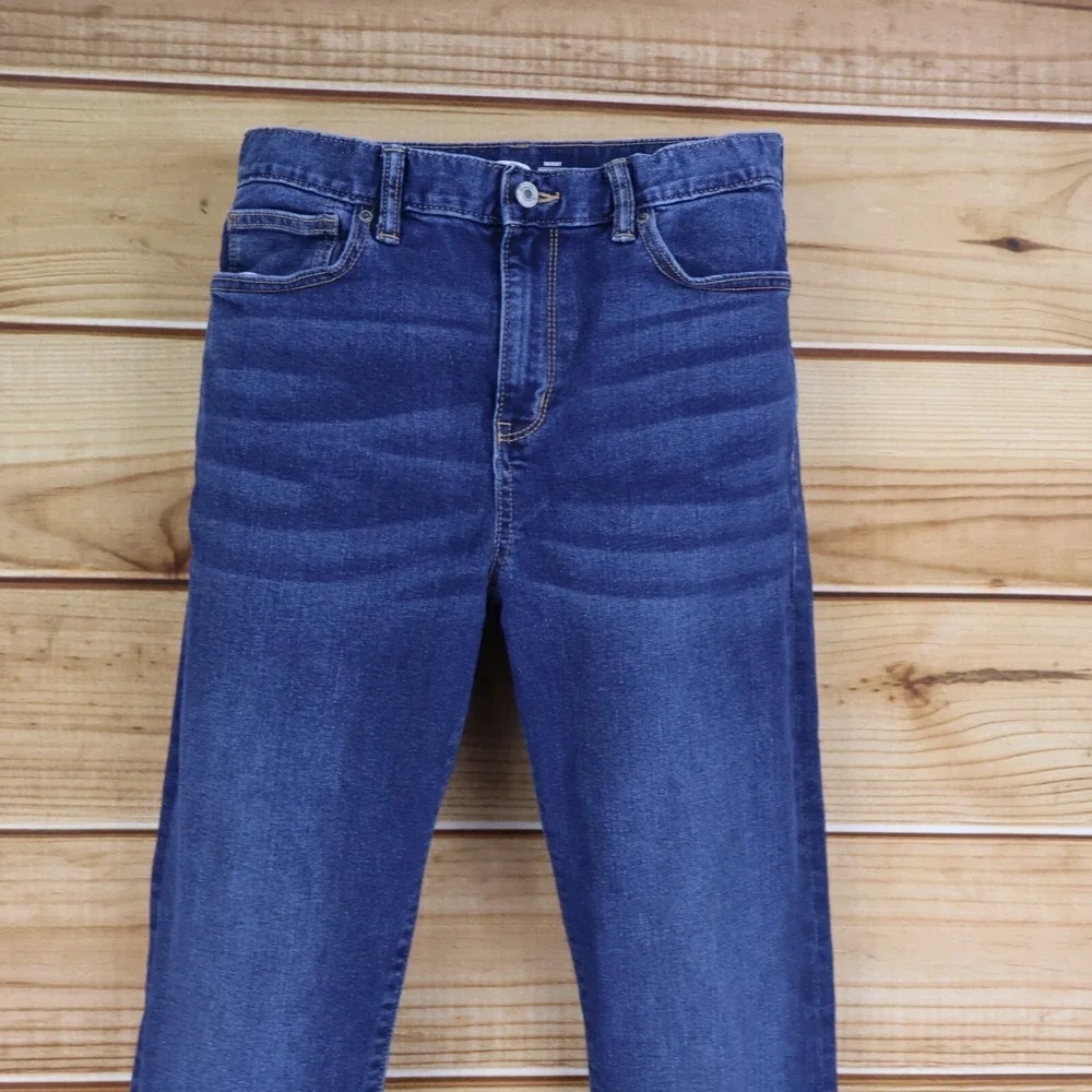 Old Navy Skinny Jeans Built-In Flex Tough Boys‎ 18 Blue Dark Wash Denim Stretch